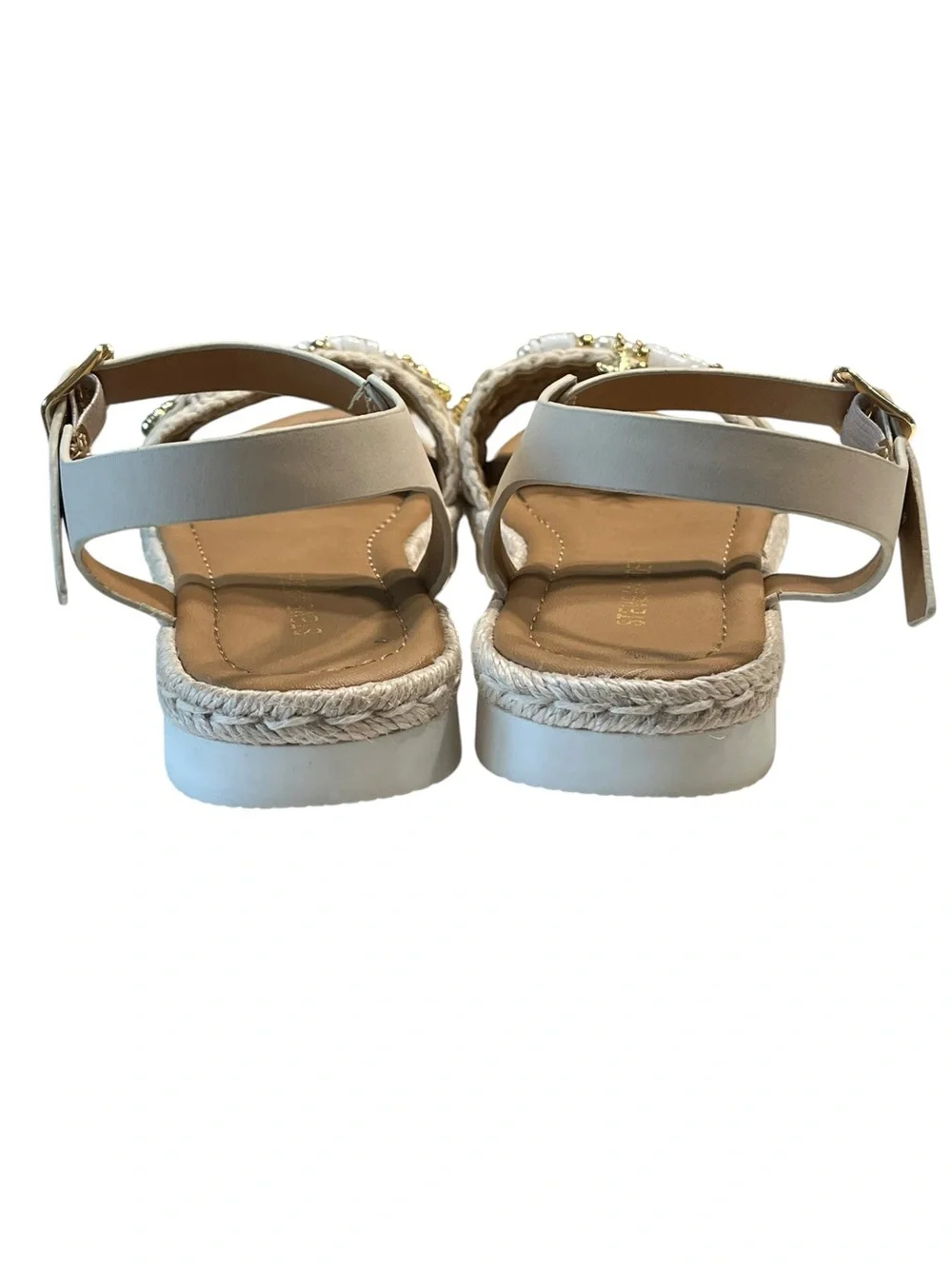 Steve Madden Girls Espadrille Sandals w/Seashell Charms - Size 1